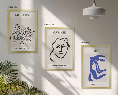 Sada abstraktních minimalistických plakátů obrazy do obývacího pokoje