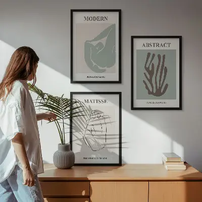 Kompozice obrazů na stěnu stylové abstraktní obrazy ve stylu Matisse