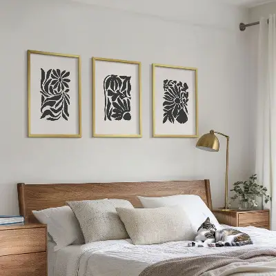 Abstraktní rostlinné vzory sada 3 obrazů