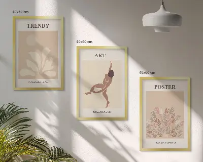 Kompozice obrazů na stěnu abstraktní formy od Matisse