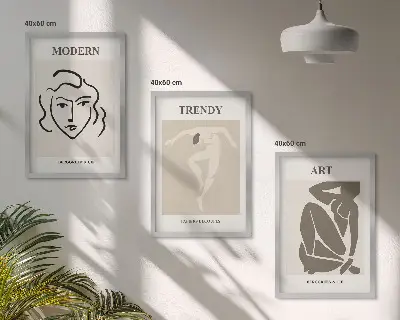 Sada obrazů do obývacího pokoje abstraktní barevné portréty
