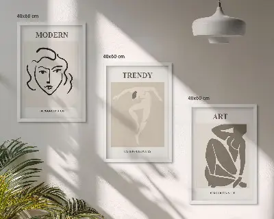 Sada obrazů do obývacího pokoje abstraktní barevné portréty