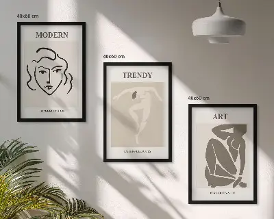 Sada obrazů do obývacího pokoje abstraktní barevné portréty