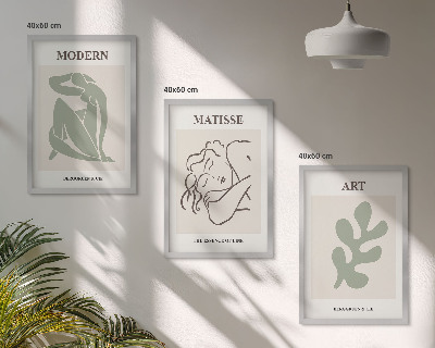 Sada obrazů do obývacího pokoje Stylový design rostlinných postav