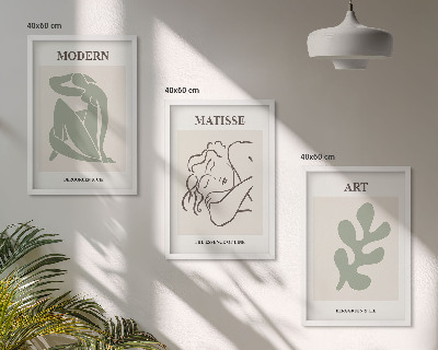 Sada obrazů do obývacího pokoje Stylový design rostlinných postav