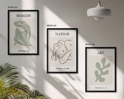 Sada obrazů do obývacího pokoje Stylový design rostlinných postav