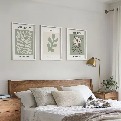 Sada obrazů na stěnu plakáty s rostlinnými motivy ve stylu Matisse