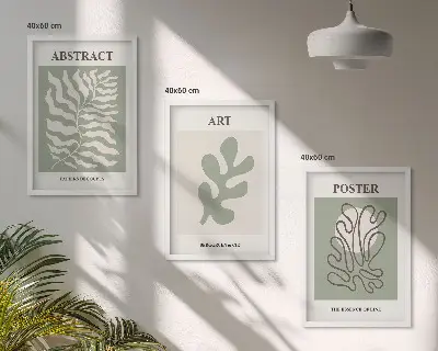 Sada obrazů na stěnu plakáty s rostlinnými motivy ve stylu Matisse