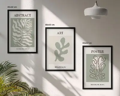 Sada obrazů na stěnu plakáty s rostlinnými motivy ve stylu Matisse