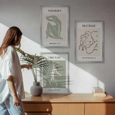 Sada obrazů do obývacího pokoje Stylové minimalistické postavy