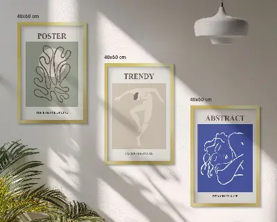 Sada obrazů do obývacího pokoje pastelová grafika Henriho Matisse