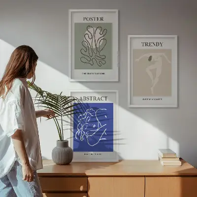 Sada obrazů do obývacího pokoje pastelová grafika Henriho Matisse