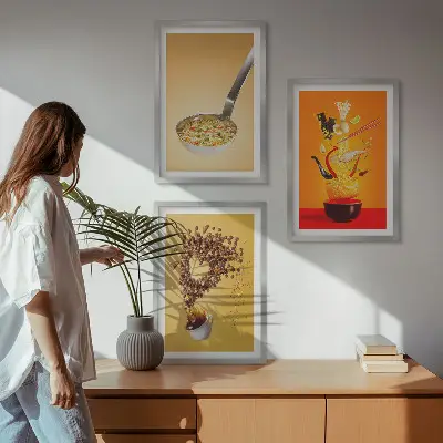 Sada obrazů do obývacího pokoje s motivem jídla do kuchyně