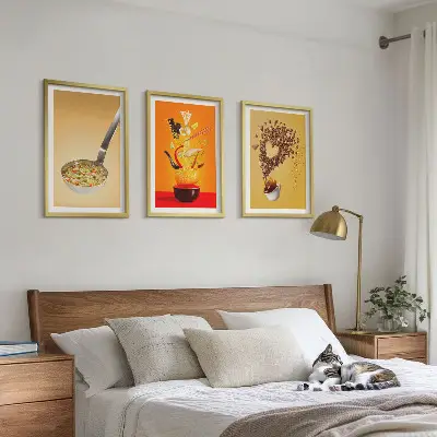 Sada obrazů do obývacího pokoje s motivem jídla do kuchyně