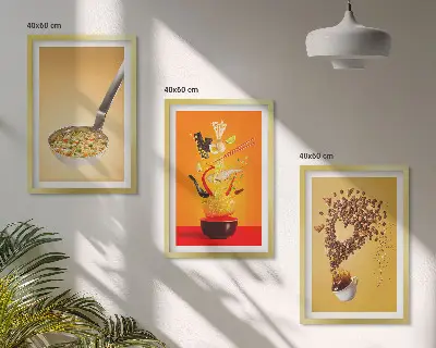 Sada obrazů do obývacího pokoje s motivem jídla do kuchyně
