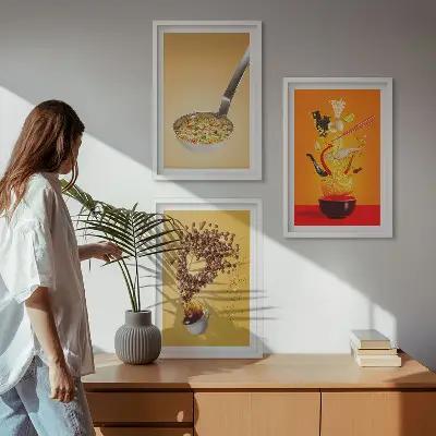 Sada obrazů do obývacího pokoje s motivem jídla do kuchyně