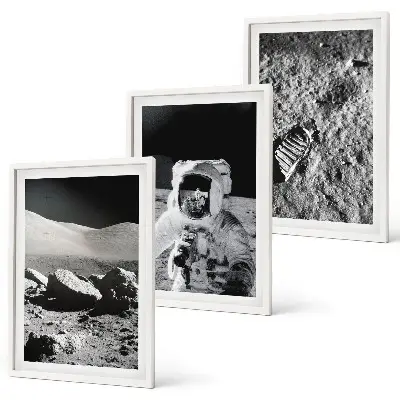 Kompozice obrazů na stěnu fotografie astronauta z Měsíce od NASA