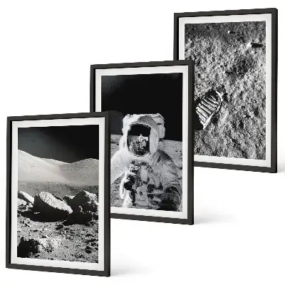 Kompozice obrazů na stěnu fotografie astronauta z Měsíce od NASA