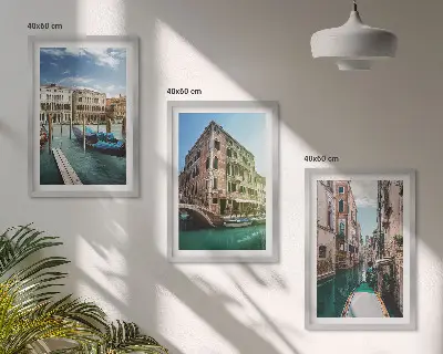 Sada obrazů do obývacího pokoje architektura benátských kanálů