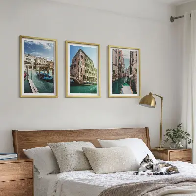 Sada obrazů do obývacího pokoje architektura benátských kanálů