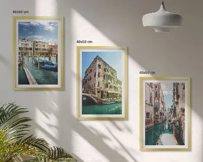 Sada obrazů do obývacího pokoje architektura benátských kanálů