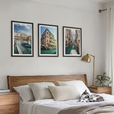 Sada obrazů do obývacího pokoje architektura benátských kanálů