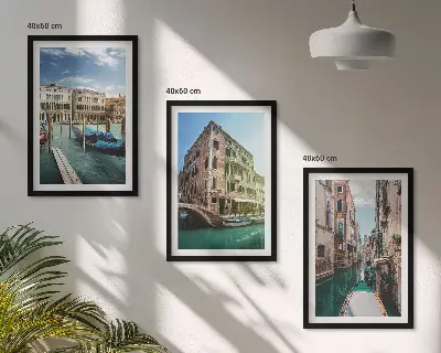 Sada obrazů do obývacího pokoje architektura benátských kanálů