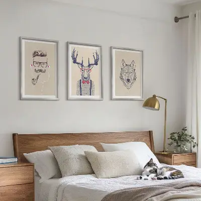 Stylové portréty zvířat sada 3 obrazů