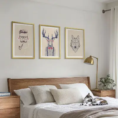 Stylové portréty zvířat sada 3 obrazů