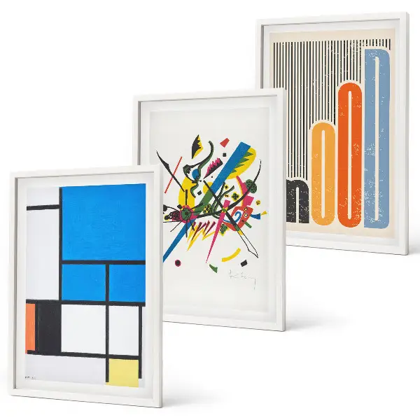 Abstraktní moderní geometrie sada 3 obrazů