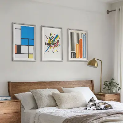 Abstraktní moderní geometrie sada 3 obrazů