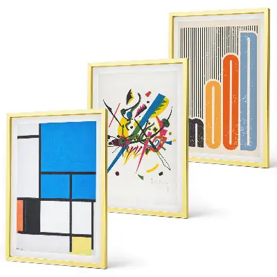 Abstraktní moderní geometrie sada 3 obrazů