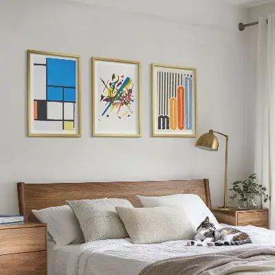 Abstraktní moderní geometrie sada 3 obrazů