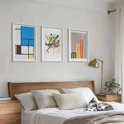 Abstraktní moderní geometrie sada 3 obrazů
