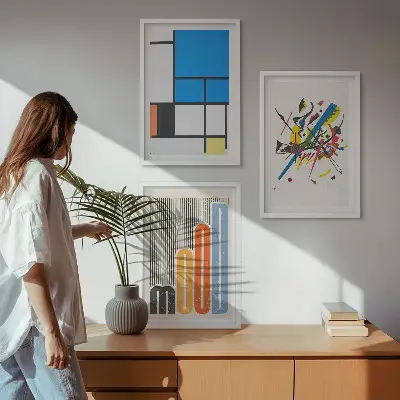 Abstraktní moderní geometrie sada 3 obrazů