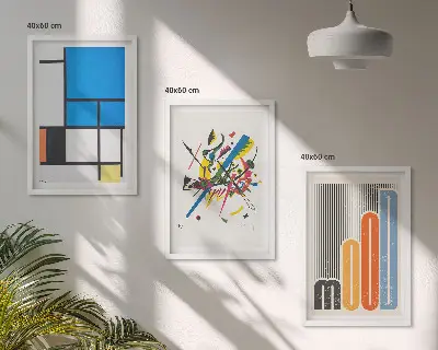 Abstraktní moderní geometrie sada 3 obrazů