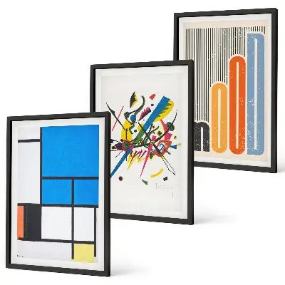 Abstraktní moderní geometrie sada 3 obrazů