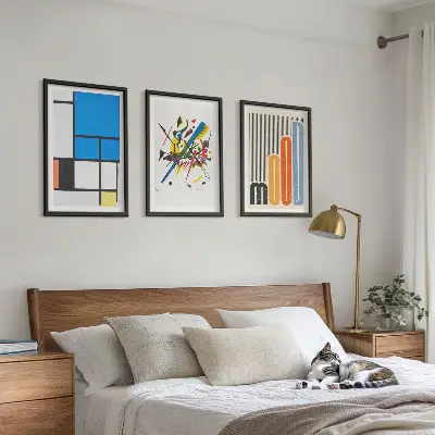 Abstraktní moderní geometrie sada 3 obrazů