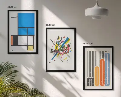 Abstraktní moderní geometrie sada 3 obrazů
