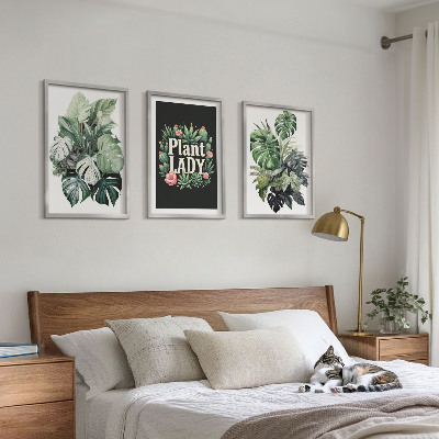 Sada obrazů do obývacího pokoje Tropické rostliny Plant Lady