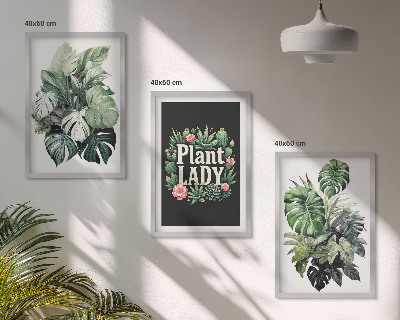 Sada obrazů do obývacího pokoje Tropické rostliny Plant Lady