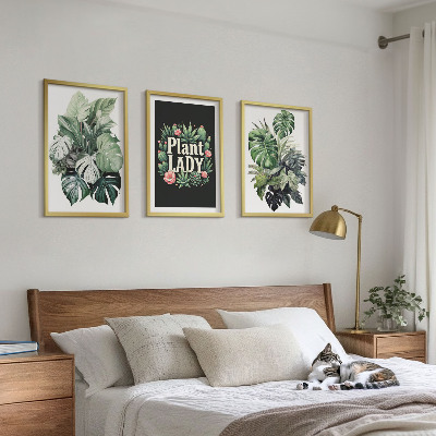Sada obrazů do obývacího pokoje Tropické rostliny Plant Lady