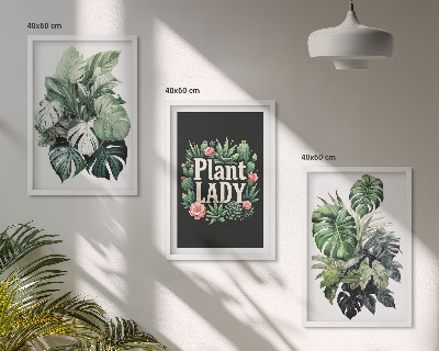 Sada obrazů do obývacího pokoje Tropické rostliny Plant Lady