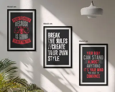 Sada 3 obrazů motivace, školení a seberozvoj