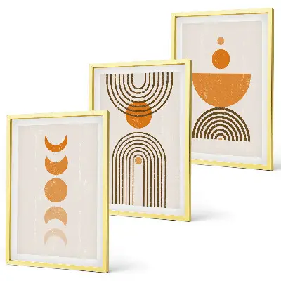 Kompozice obrazů na stěnu boho minimalistické dekorace