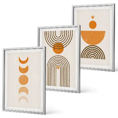 Kompozice obrazů na stěnu boho minimalistické dekorace