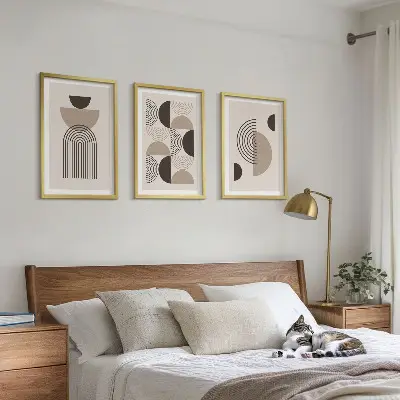 Kompozice obrazů na stěnu abstraktní minimalistické vzory