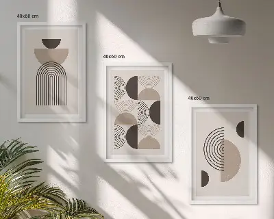 Kompozice obrazů na stěnu abstraktní minimalistické vzory