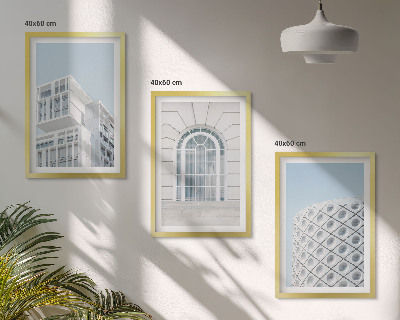 Kompozice obrazů na stěnu Geometrie moderní architektury