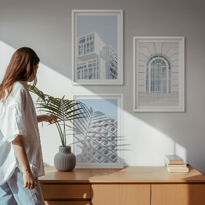 Kompozice obrazů na stěnu Geometrie moderní architektury